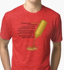 IT Crowd Inspired - Prepare to Put Mustard On Those Words - Moss - Nerd Humor - Brit Parody - Geek Humor Tri-blend T-Shirt