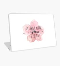 Christliche Zitat-Aquarell-Blume Laptop Folie