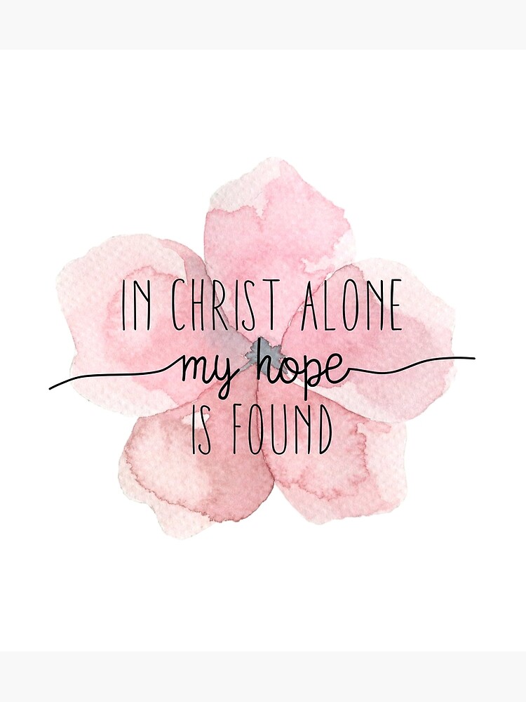 "Christian Quote Watercolor Flower" Photographic Print by walkbyfaith