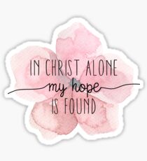 Christian Quote Watercolor Flower Sticker