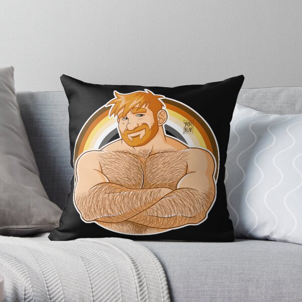 ADAM LIKES CROSSING ARMS - BEAR PRIDE - GINGER EDITION Throw Pillow