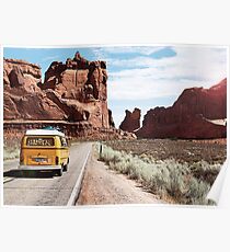 Trippy Desert Van Trip Poster