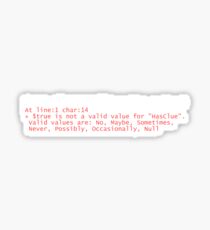 PowerShell Error 2 Sticker