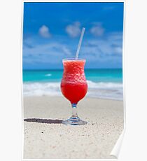 Trinken Sie am Strand Poster