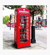Red Phone Booth, London England Photographic Print