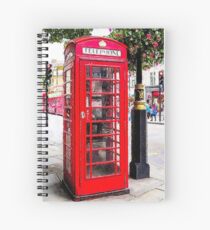 Red Phone Booth, London England Spiral Notebook