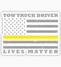 Thin Yellow Line Tow Truck Driver Lives Matter Sticker