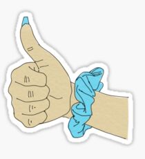 blue scrunchie Sticker
