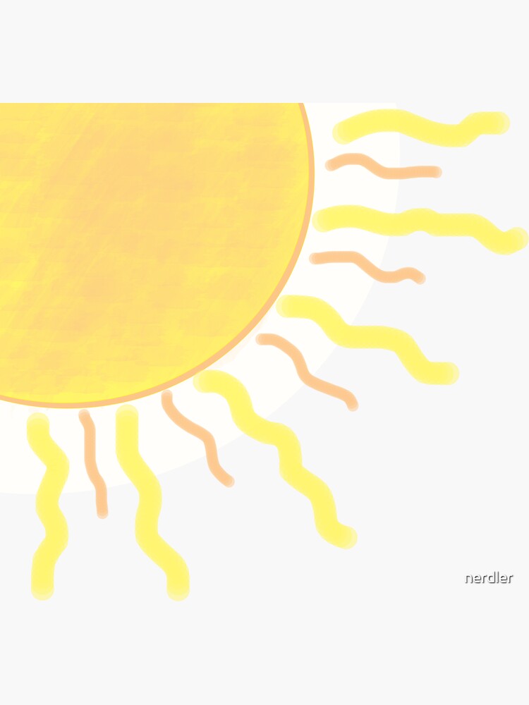 "Corner Sun Sticker" Sticker by nerdler Redbubble