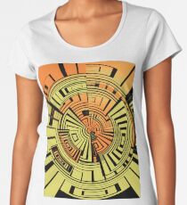 Futuristic technology abstract Women's Premium T-Shirt