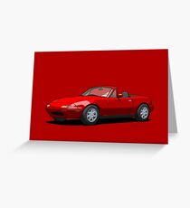 Mazda MX-5 Miata MK1 Classic Red Greeting Card