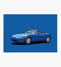 Mazda MX-5 Miata MK1 Mariner Blue Photographic Print