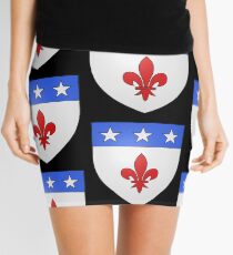 French France Coat of Arms 1477 Blason de la ville de Beaulieu lès Loches Mini Skirt