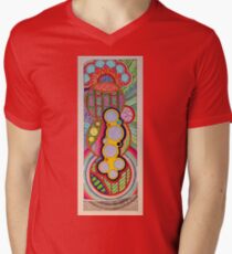 Zentangle Graphism Vertical V-Neck T-Shirt