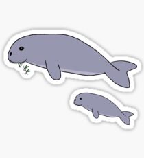 Dugong Mother and Child Sticker
