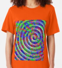 Abstract Circle Swirl Twirl Vortex Spiral maximum ... Slim Fit T-Shirt