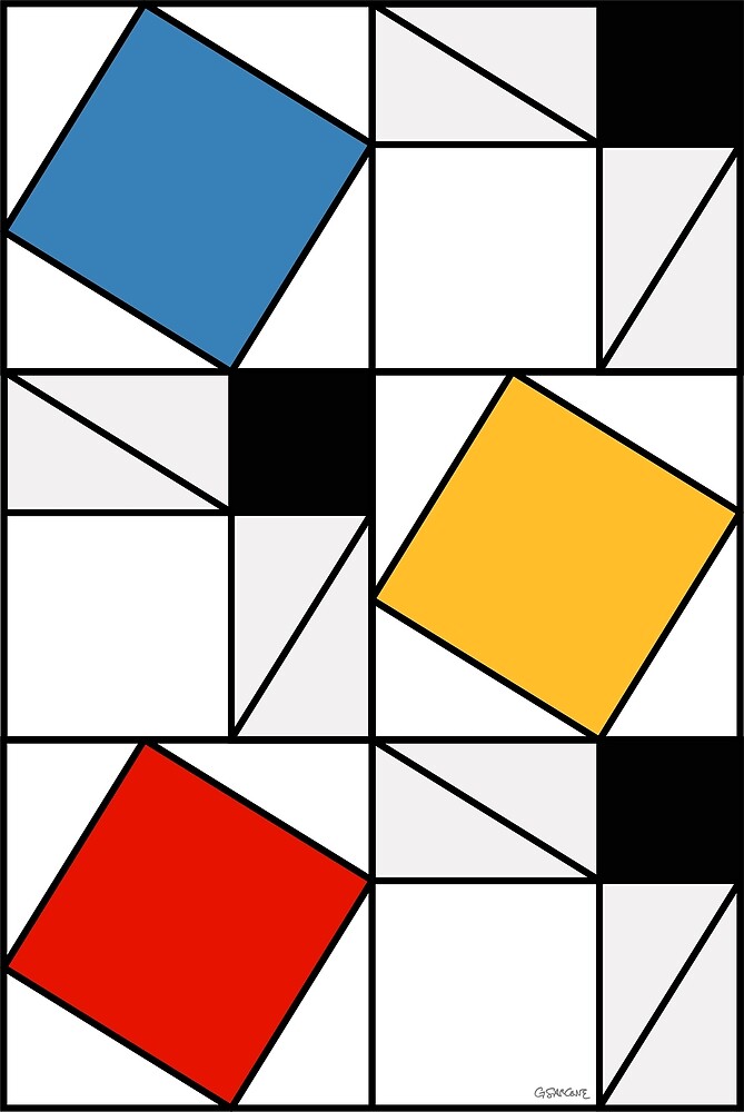 Mondrian meets Pythagoras  & Fibonacci by Gianni A. Sarcone