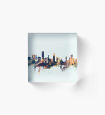 Honolulu Hawaii Skyline Acrylic Block