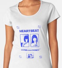 Chris & Cosey - Herzschlagblau Premium Rundhals-Shirt