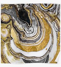 Stein Prose Gold Geode Poster