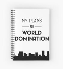 My Plans for World Domination Spiral Notebook with Cityscape WDS Spiral Notebook
