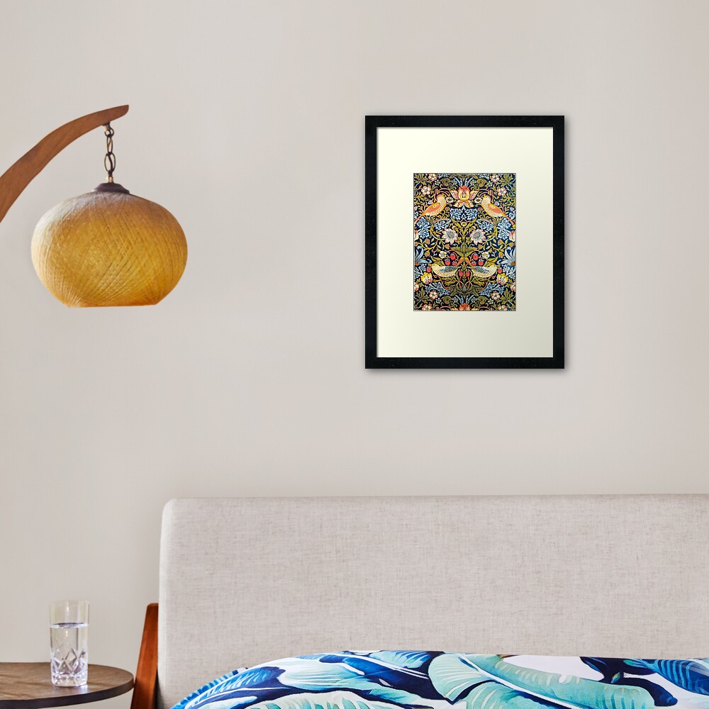 William Morris Strawberry Thief Design 1883 Framed Art Print
