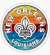 New Orleans Louisiana Mardi Gras Fleur De Lis Sticker