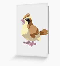 Pidgey Pokemon Simple No Borders Greeting Card