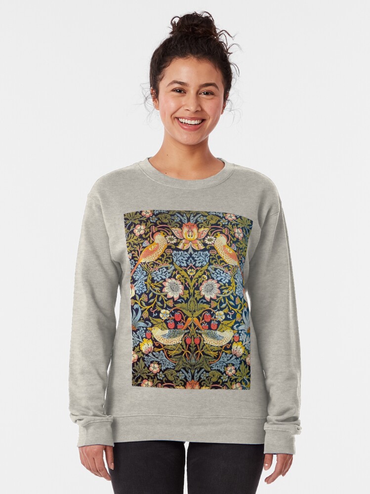 Alternate view of William Morris Strawberry Thief Design 1883 Pullover Sweatshirt