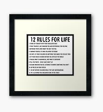12 rules for life jordan peterson (version 1) Framed Print