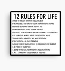 12 rules for life jordan peterson (version 1) Canvas Print