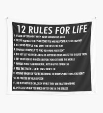 12 Regeln für das Leben jordan peterson (dunkle Version) Wandbehang