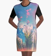 Silvery Skies Graphic T-Shirt Dress