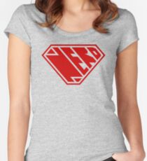 Nerd SuperEmpowered (Red) Fitted Scoop T-Shirt