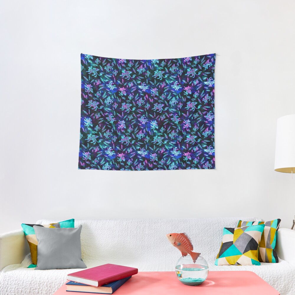 Gryphon Batik - Jewel Tones Tapestry