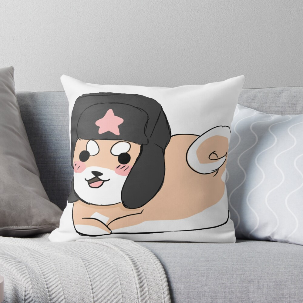 shiba throw pillow