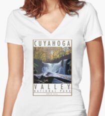 Cuyahoga Valley National Park Women's Fitted V-Neck T-Shirt