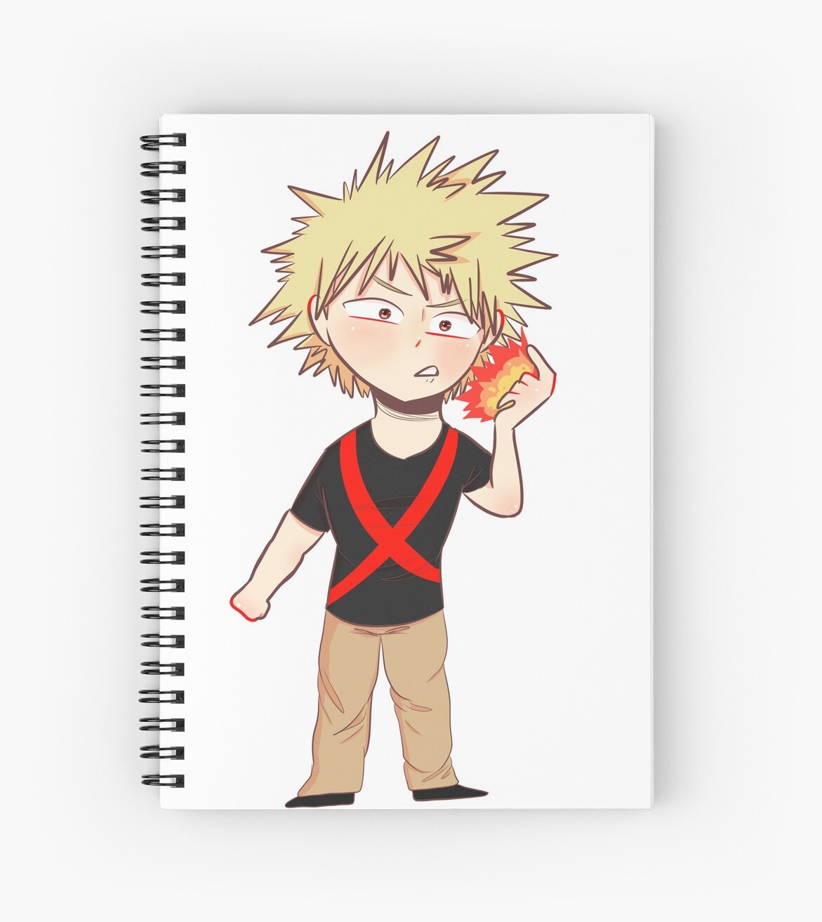 Chibi Bakugou Katsuki Spiral Notebook By Ninja Narwhal Redbubble