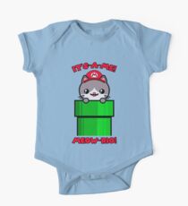 Funny Cat Cute Kawaii Mario Parody One Piece - Short Sleeve