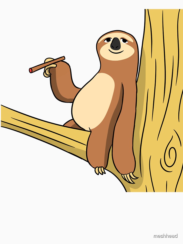 hookah smoking sloth wallpaper for home