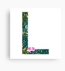 L - Tropical Alphabet Series Canvas Print