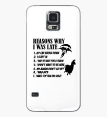 Funda/vinilo para Samsung Galaxy Razones por las que llegué tarde