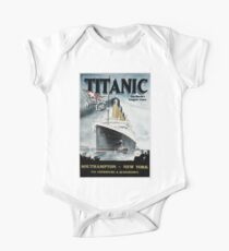 Titanic - Weinleseplakat Baby Body Kurzarm