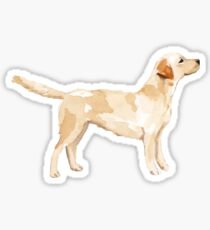 Yellow Lab Silhouette Watercolor Sticker