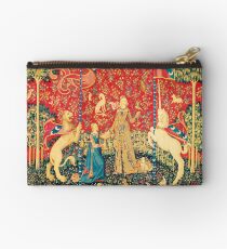 DAME UND EINHORN-Geschmack, rote grüne Fantasieblumen, Tiere Studio Clutch