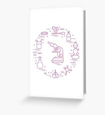 Chemistry scientific, education elements. Greeting Card