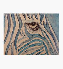 Zebra-Pop-Art - Blau Fotodruck