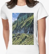 Weeping Wall 3 - Glacier National Park Women's Fitted T-Shirt