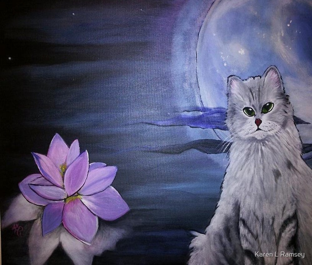 "Zen Kitty" by Karen L Ramsey Redbubble