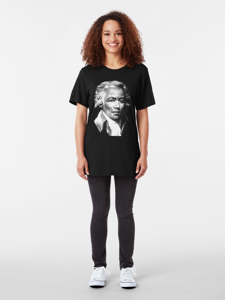 Alternate view of Chevalier de Saint-Georges - the First Black Composer Slim Fit T-Shirt